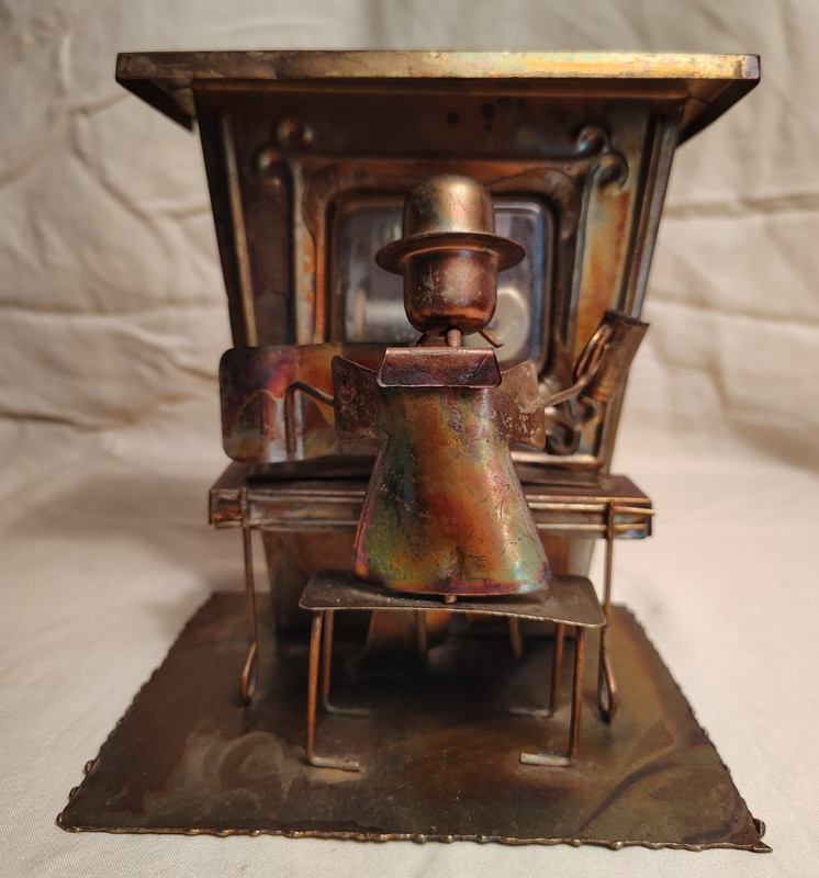Vintage Brass Piano Music Box