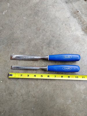 Vintage Marple's 3/4'' & 1/2''  Wide  Chisel Set Made in England
