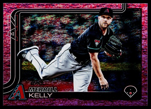 Merrill Kelly 2025 Topps #382 Pink Diamante Foil Arizona Diamondbacks