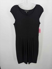 Pre-Owned Karen Kane Black Size Large Shift Knee Length Sleeveless Dress