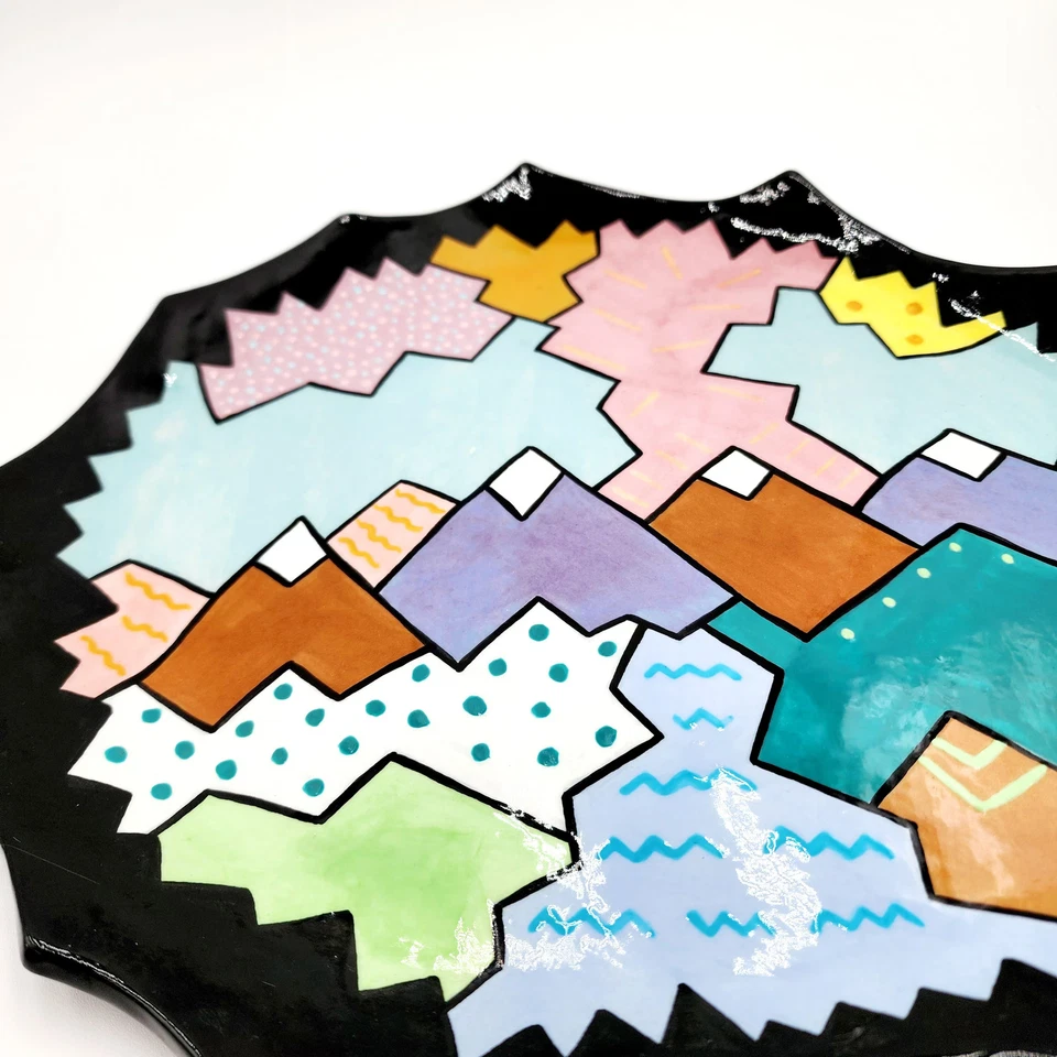 Plato para servir hecho a mano Crested Butte Colorado único - altamente artístico Foto 4 de 4