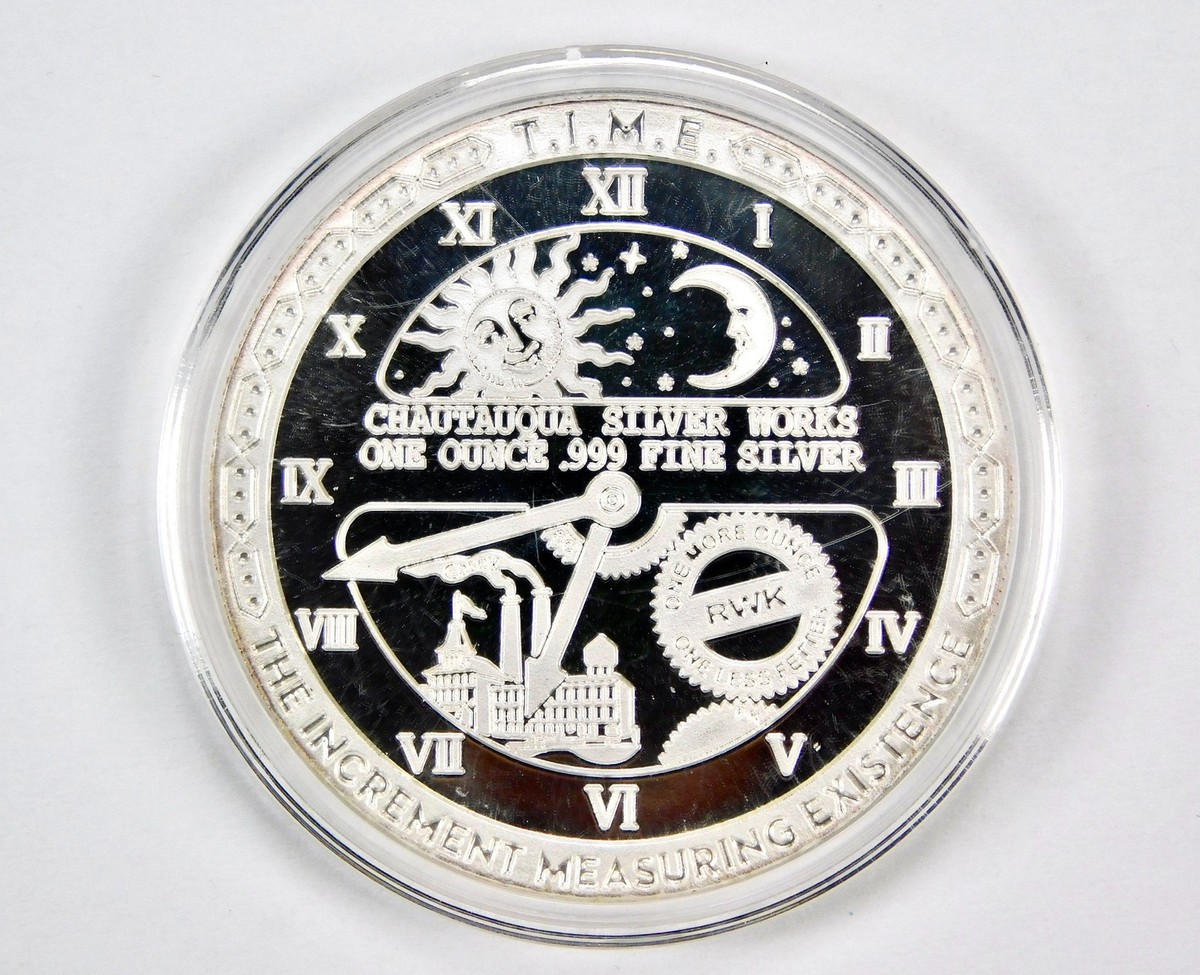 Chautauqua Silver Works 1 Ounce .999 Fine Silver Round Time Series