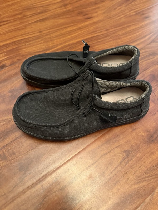 Men’s Shoes Hey Dudes Size 10, Wally, Black, Slip On, Spring, Summer, Hey Dude