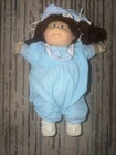 Vintage 1985 Cabbage Patch Kids Doll Brown Hair Blue Eyes CPK Outfit Coleco