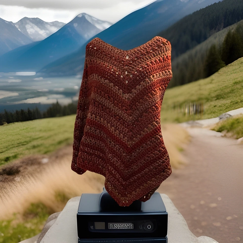 Juego de poncho y sombrero de ganchillo Foto 3 de 3