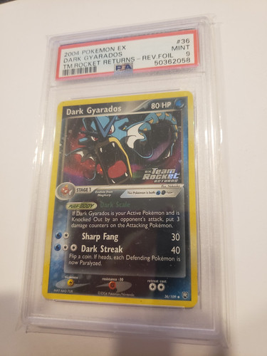 Dark Gyarados graded PSA 9 for sale on eBay