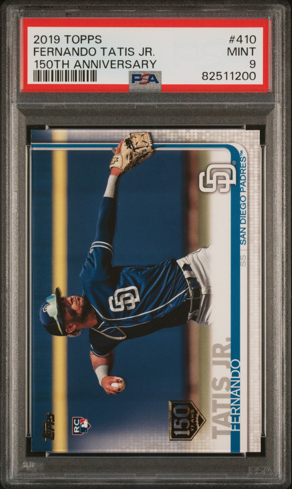 2019 Topps #410 Fernando Tatis Jr. 150th Anniversary PSA 9