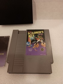Solomon's Key (Nintendo NES 1987) 5 screw - game and manual