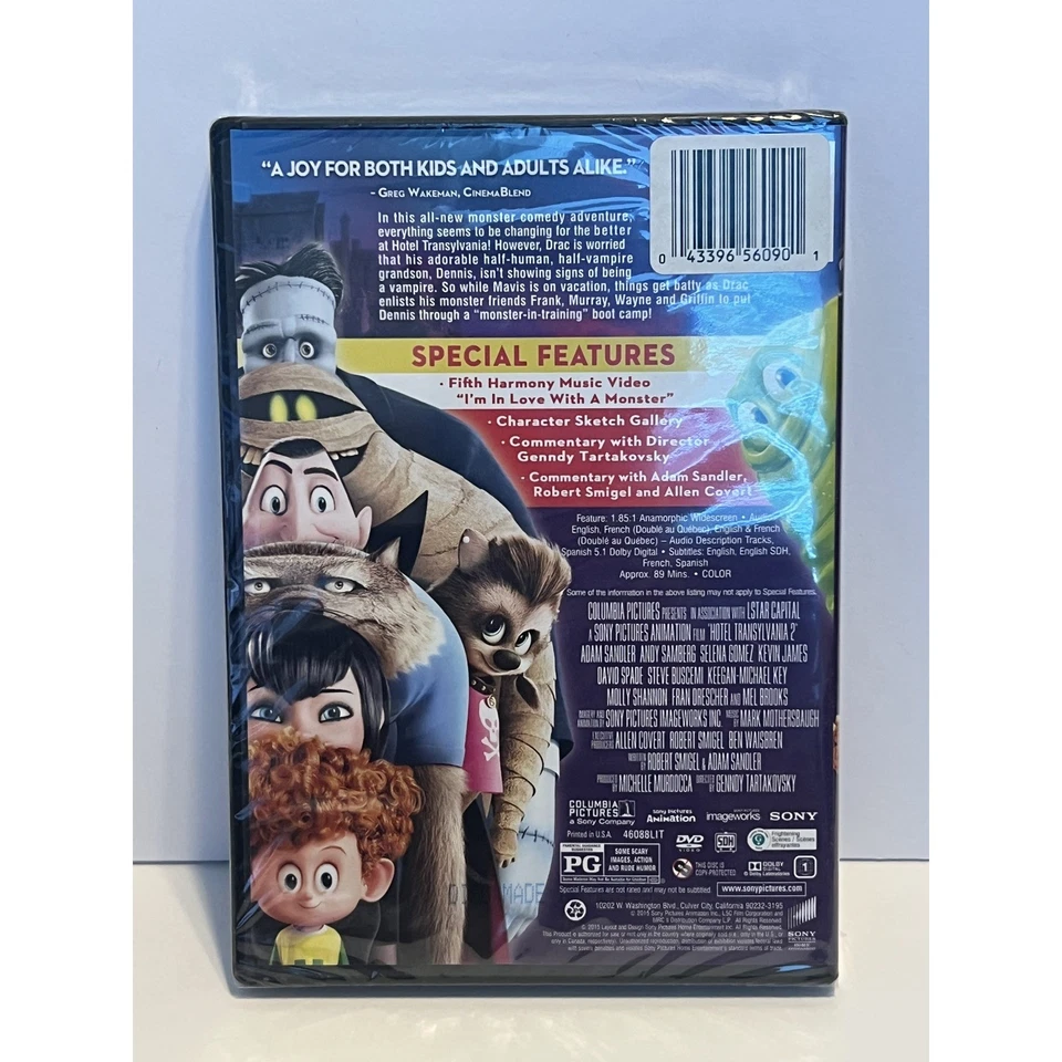 Hotel Transylvania 2 DVD Movie Promo NEW Sealed Animated Comedy Family Film - Imagem 2 de 2