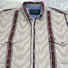Lone Too By Roper Western Shirt Button Down Men’s 2XL Knit Long Sleeve Cotton