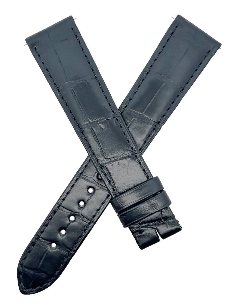 Cartier 黒 レザーベルト IR A102R 19mm Cartier Leather Wristwatch Bands 19 mm Band Width for sale | eBay