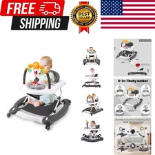 Baby Walker, 5-in-1 Baby Walkers for Boys and Girls 6-12 with Bouncer, Remov...