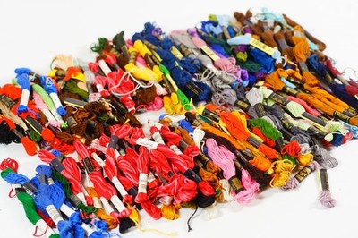 DMC & JP Coats Embroidery Thread Lot Cross Stitching Thread Six Strand Floss