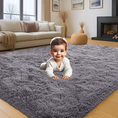 Aspire Homeware Teppiche Wohnzimmer Groß 160x230 cm - Grau Vorleger für Schlafzimmer A