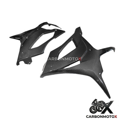 For BMW M1000RR 2021-2023 Carbon Fiber Lower Belly Pan Engine Spoiler Twill