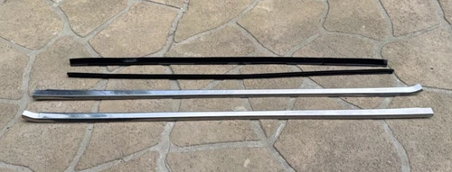 MAZDA ROTARY 1971-78 RX3-808 COUPE GENUINE RHS-LHS DOOR STAINLESS MOULDS TRIMS!!