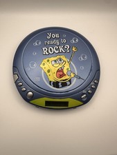 Vintage 2003 Emerson SpongeBob SquarePants SB8111 Portable CD Player ESP Blue