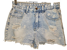 SHEIN Women s Distressed Ripped Raw Hem Denim Shorts Size 4 Small