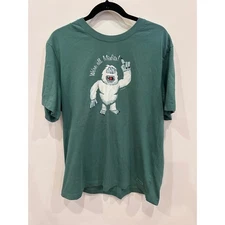 Life Is Good Crusher Tee Men's L Green Yeti Graphic T-Shirt "We're All Misfits!"