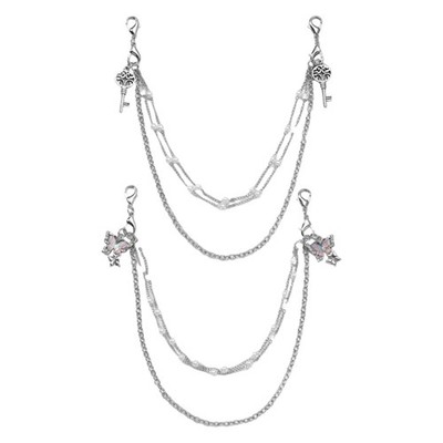 Adjustable Pearls Rhinestones Shoe Charm For Women Elegant Shoes Accessories