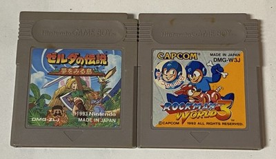 Nintendo Game Boy Japanese Lot of 2 - Zelda & Rockman 3 - EJcx143