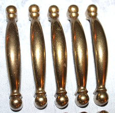 Vintage Hardware Lot of 15 Metal Drawer or Cabinet Pull Handles Brass Finish