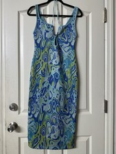 Zara Cut Out Jacquard Dress Size M