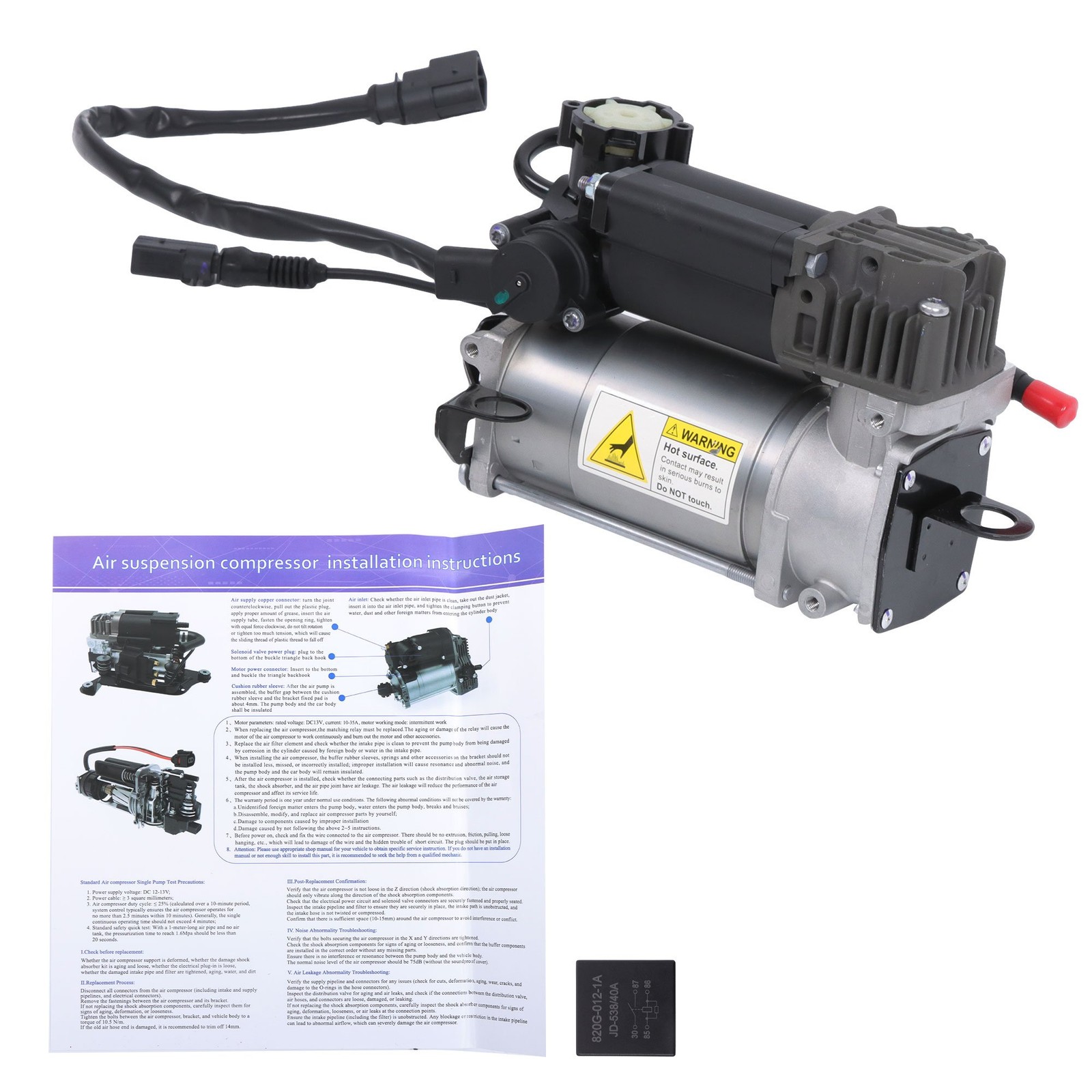 For Bentley Continental 2003-2012 3D0616005H Air Suspension Compressor Assembly