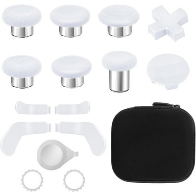 13-in-1 Metal Thumbsticks for Xbox Elite Series 2 Controller Kit - White, Mag...