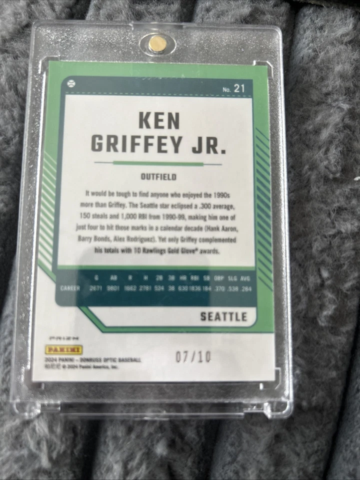 Panini Donruss 2024 - Optic Ken Griffey Jr #21 Gold 07/10 Absolute Fire Foto 2 de 3