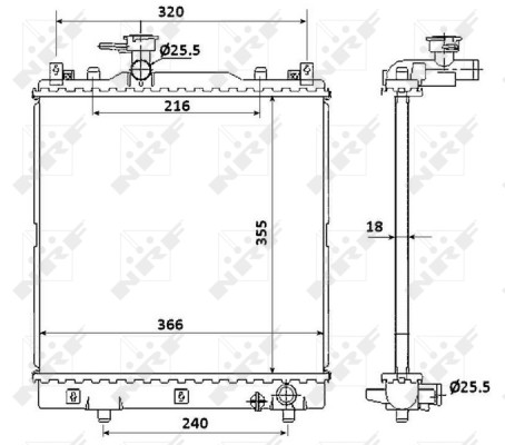 NRF-OE 58353 Radiator, engine cooling for SUZUKI
