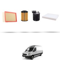 Hoffcar Set Service - 4 Filter FüR Mercedes Sprinter II (906) 214 CDI 105Kw Ab