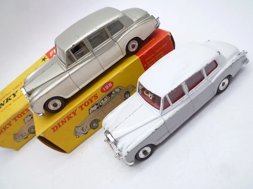 VINTAGE DINKY TOYS 198 ROLLS ROYCE PHANTOM V PAIR IN ORIGINAL BOXES 1962