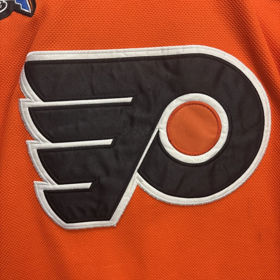 VTG CCM Philadelphia Flyers Eric Lindros Air Knit 88 Captain Jersey Men’s Sz 50 - Image 2 of 4