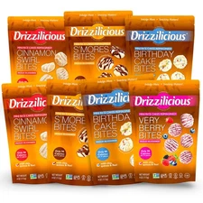 Drizzilicious Mini Rice Cake Bites All-Time Favorites Variety – 7 Bag Assortment