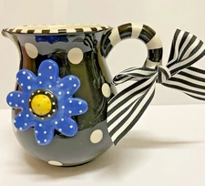 Demdaco Sylvestri Lynn Morris 'Hit The Spot' Pitcher, Blue/White/Yellow, 6-1/4"