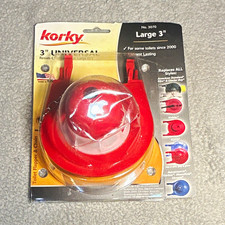 Korky 3" Universal Toilet Flapper w/ Chain, Red Rubber, MPN 3070 USA made