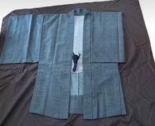 Blue Kimono Ensemble Wool M Classic Open Front Used