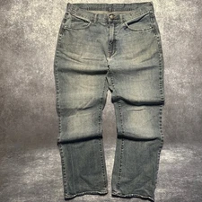 Lee Slim Straight Fit Jeans Mens Blue Denim Size 36 x 30