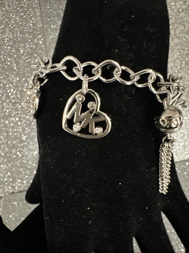 Michael Kors Charms Armband Armreif Silberfarben Schlüssel 8 Zoll - Bild 5 von 12