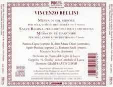 GIANFRANCO COSMI VINCENZO BELLINI: MESSA IN SOL MINORE; SALVE REGINA; MESSA IN R