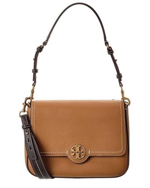 FACTORY SEALED TORY BURCH FELIX 144011 TIGERS EYE BROWN FLAP SHOULDER BAG PURSE