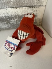 Vintage Disney Store Mini Bean Bag Sebastian 8"