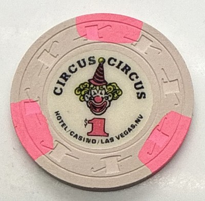 Circus Circus Hotel $1 Casino Chip Las Vegas Nevada NV H&C LCV 1990