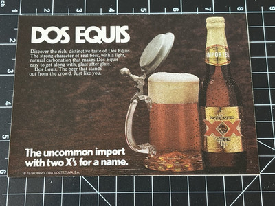 Vtg Print Ad 1979 Dos Equis Beer XX Mexican Import Brewing Advertisement