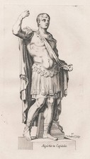 Augustus Roman Emperor Emperor Antiquity Antique Engraving Francois Perrier 1660