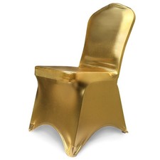 Shiny Spandex Solid Chair Cover Wedding Banquet Party Slipcovers Home Adornment