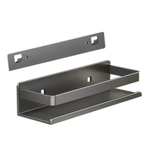 Stainless Steel Wall Mounted Floating Shelves, Drill-Free Adhesive or Screw I...