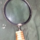 Handheld Magnifying Glass, Metal Frame, Bone Handle, Silver/Beige — photo 2