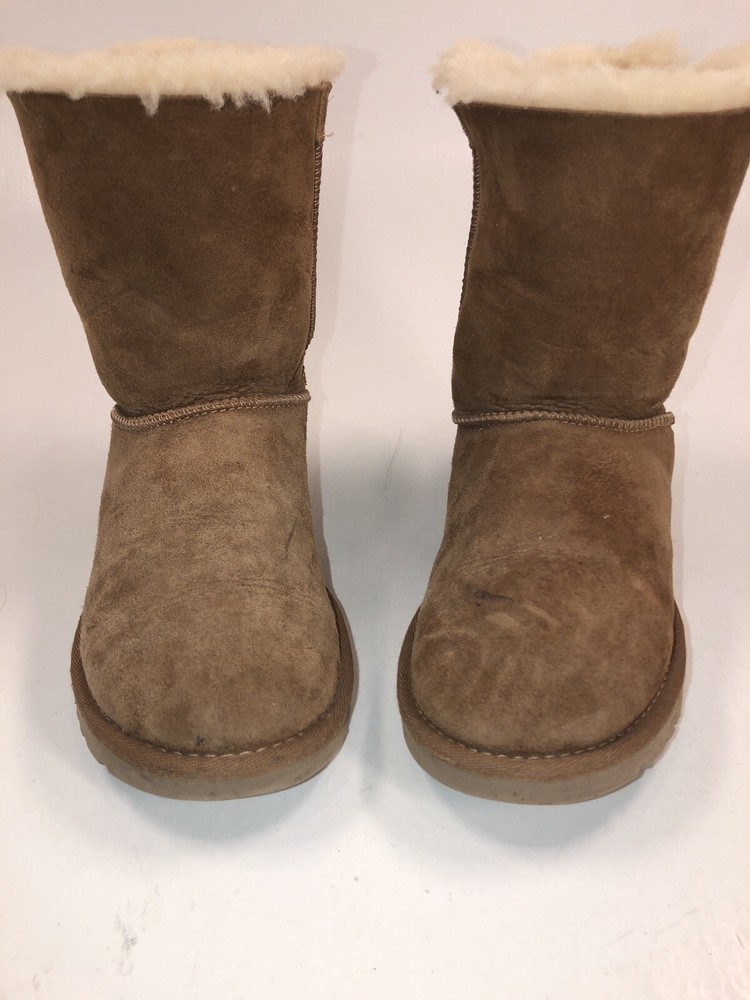 Australia Ugg Bailey Bow Women's Chestnut Suede Winter Warm Boots READ BELOW